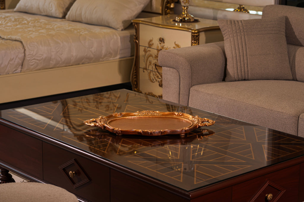 The Imperial Grace Tray - Antique Gold Serving Tray